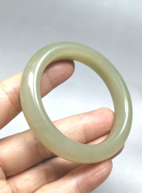 天然和田玉手镯51mm圈口女款玉镯