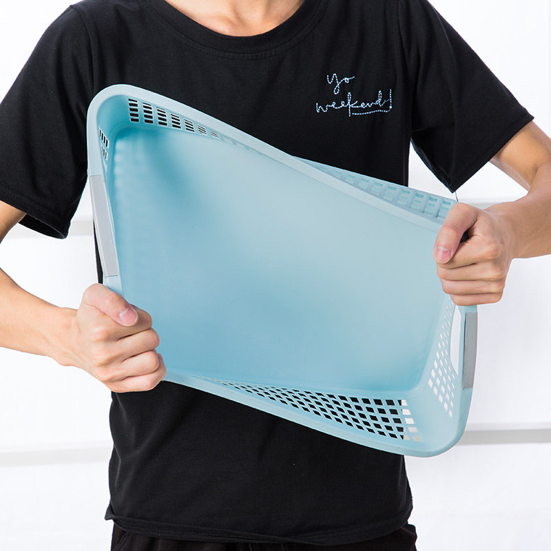 篮子收纳筐塑料长方形盒桌面小幼儿园玩具框零食镂空杂物收纳篮,淘宝优惠券,粉丝福利购,淘宝优惠卷