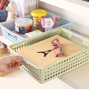 日式加厚长方形塑料收纳篮