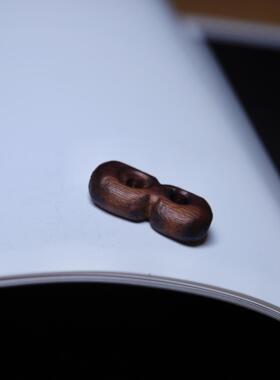 藏式原生态老影子木八字环挂件文玩纯手工DIY念珠手串侧挂链接