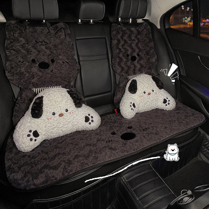 汽车坐垫冬毛绒加厚保暖单片卡通可爱西高地2025新款车载冬季座套,淘宝优惠券,粉丝福利购,淘宝优惠卷