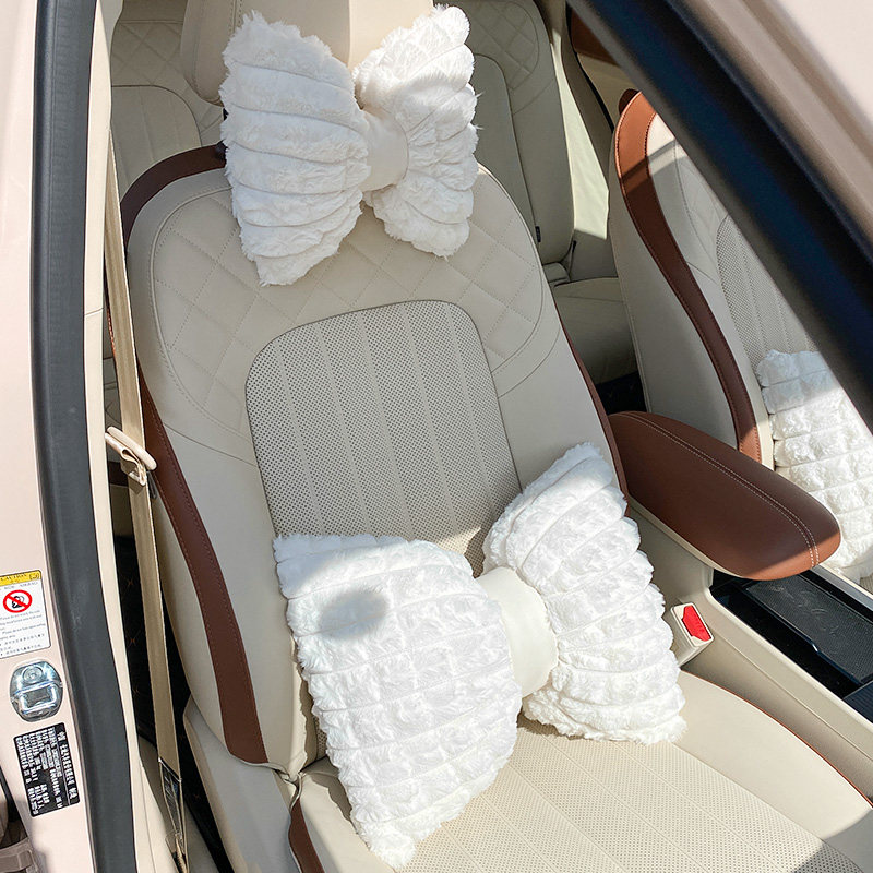 汽车头枕护颈枕冬季毛绒腰靠枕可爱车载车用座椅腰靠背垫枕头女生,淘宝优惠券,粉丝福利购,淘宝优惠卷