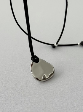 韩国小众设计感不规则吊坠项链