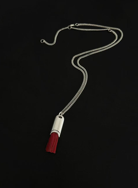 向日葵欧尼同款流苏毛刷锁骨链