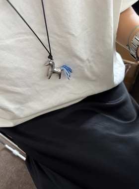 SAMPAN小众设计感小马尼桑长项链女高级感轻奢百搭锁骨链毛衣链