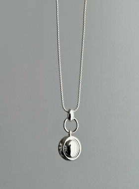 SAMPAN小众设计感O形项链女高级锁骨链长款颈链小众吊坠毛衣链