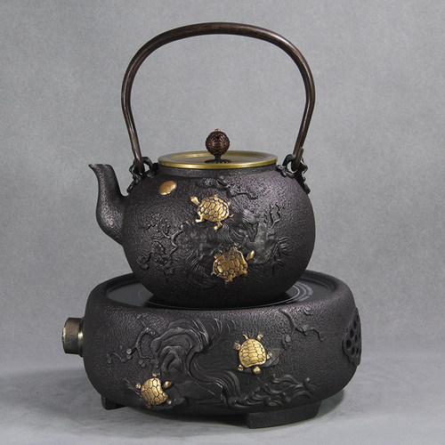 铁壶铸铁泡茶烧水壶电陶炉煮茶器日本纯手工铁茶壶煮水壶茶具套装 - 图2