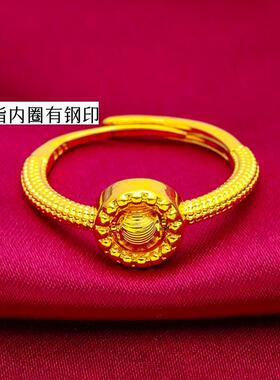 女越南沙金转运珠戒指戒指不掉色