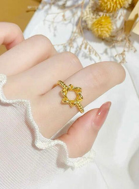 越南沙金女戒指星星不掉色
