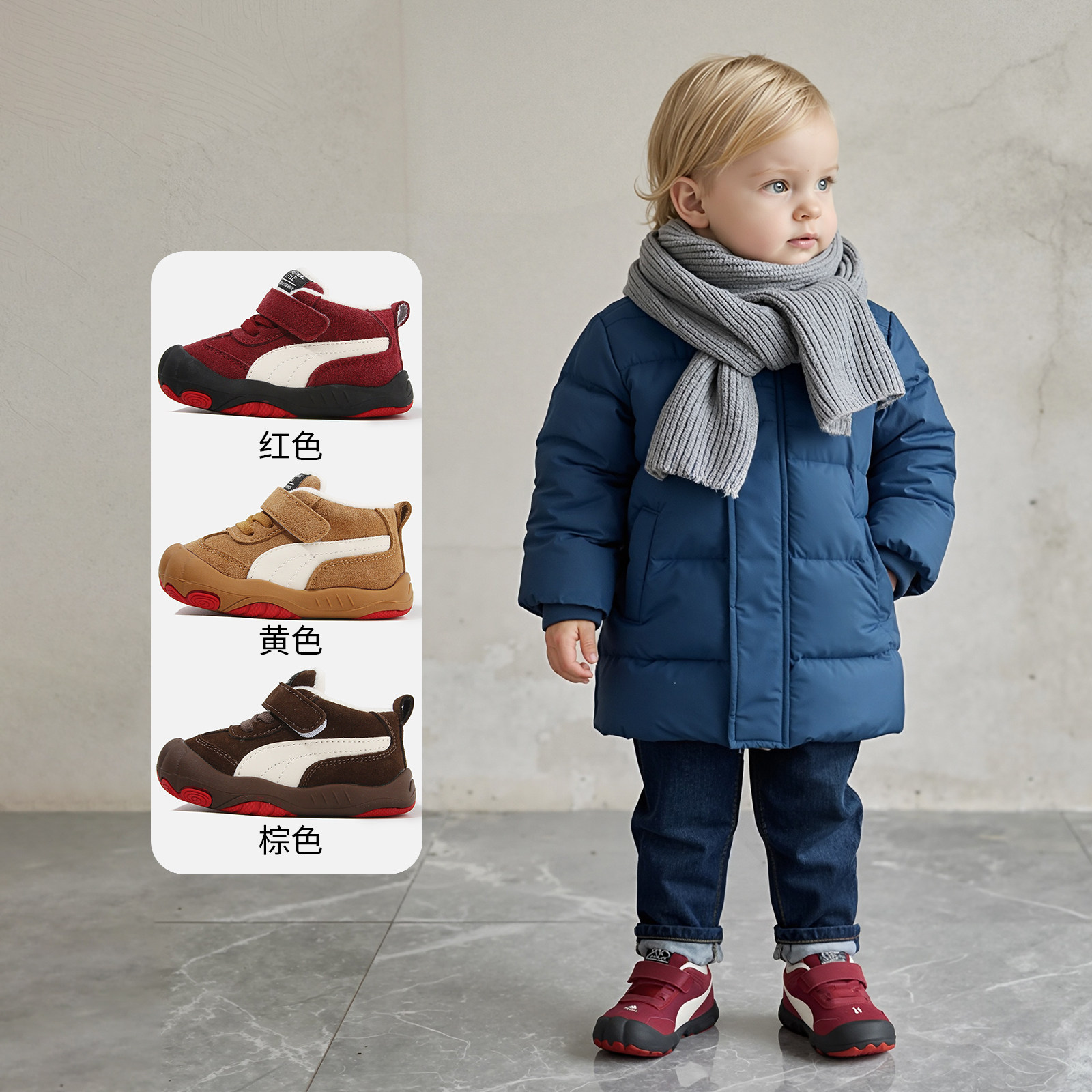 10个月-3岁宝宝软底学步鞋冬季新款男童户外运动鞋女童防滑小棉鞋,淘宝优惠券,粉丝福利购,淘宝优惠卷