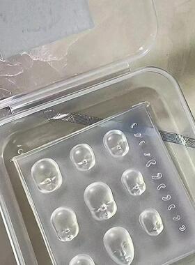 新款3D立体娃娃美甲模具bjd脸模人脸娃头立体硅胶可DIY饰品模具