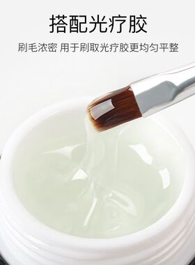 美甲工具平口光疗笔白短杆刷凝胶笔延长甲胶建构彩绘笔刷新手推荐