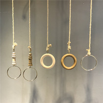 Clothing Store Rings Hemp Rope Hooks Large Ring Hanger Womens Upper Wall Clothing Rack Clothes Hanger Hung Hanger Suspended Hanger