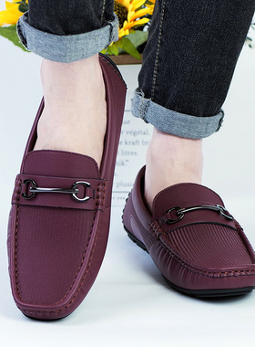 春夏时尚豆豆鞋男软面皮男鞋透气鞋子男休闲大码小皮鞋 men s