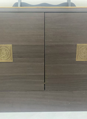 仿古纯铜方形遮丑装饰片中式背景墙衣橱柜门家具桌面全黄铜贴片