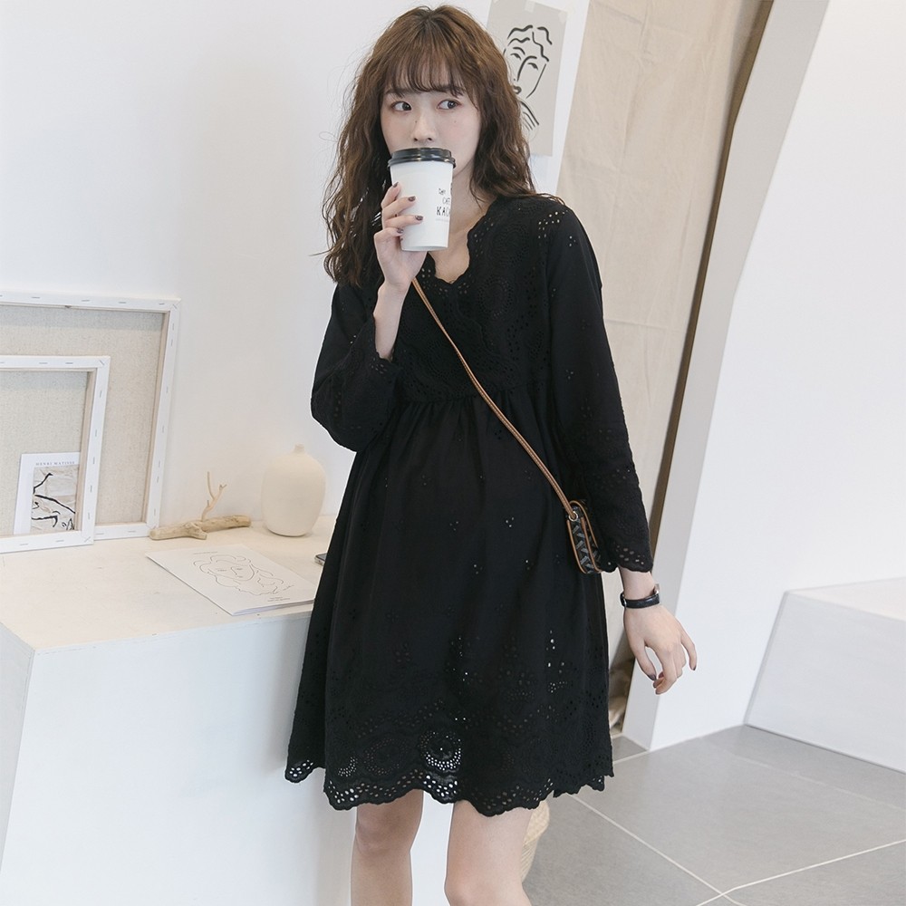 孕妇夏装宽松连衣裙中长款仙女裙子 诺初宠爱连衣裙