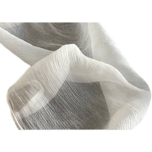 100%桑蚕丝面料 白色顺纡真丝布料论块 轻薄飘逸透气零料清仓处理 - 图3