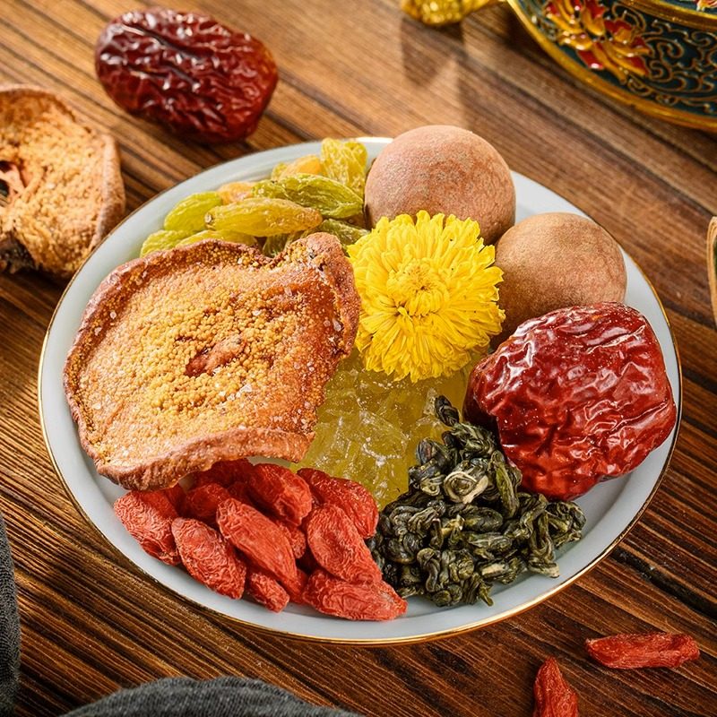 陇萃堂三炮台甘肃特产60g*6杯装软儿梨八宝盖碗茶老兰州三泡台茶,淘宝优惠券,粉丝福利购,淘宝优惠卷