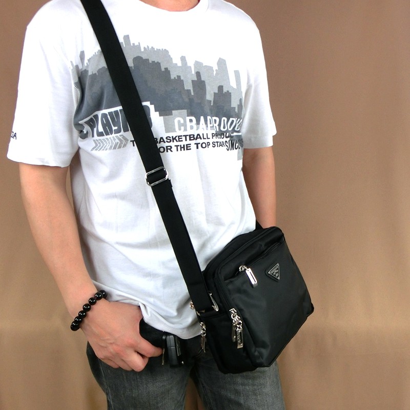 星龙简约男包休闲尼龙包小方包单肩斜挎包防水户外男士女收钱背包,淘宝优惠券,粉丝福利购,淘宝优惠卷