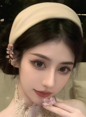 时尚高级白色宽边高颅顶发饰