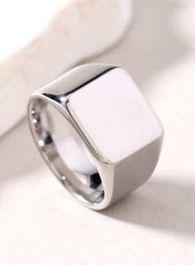 跨境朋克风钛钢立体戒指