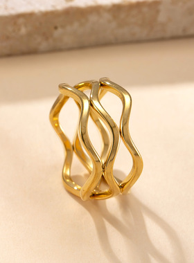 跨境热销个性镂空三线食指戒