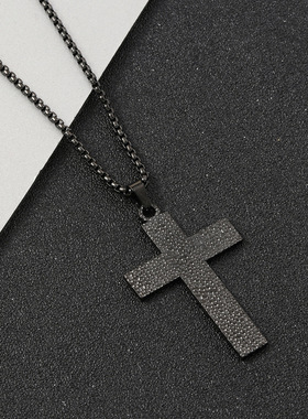 不锈钢十字架钛钢项链