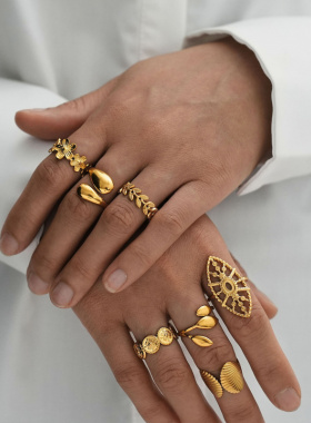 跨境热销不锈钢真空电镀18K金色