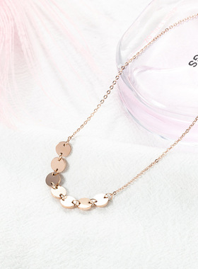 简约韩版七圈钛钢锁骨链