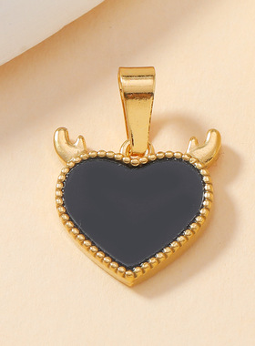 滴油LOVE爱心贝壳吊坠