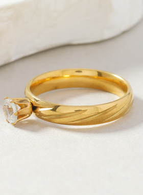 跨境新款不锈钢情侣钛钢戒指