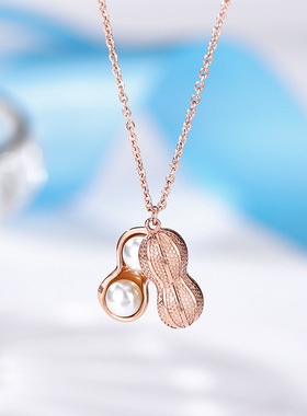 新款日韩珍珠钛钢项链