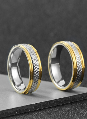 简约朋克不锈钢男戒00