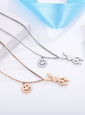 秋冬长款毛衣链女轻奢玫瑰金