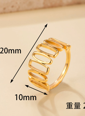 小众冷淡风不锈钢食指戒