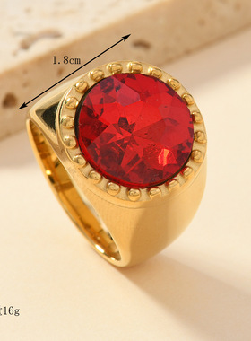 欧美轻奢复古宫廷宝石戒指