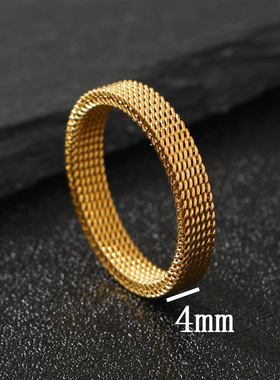 厂家直销4mm可变形钛钢戒指