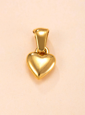 单吊坠不锈钢爱心项链