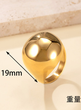 欧美不锈钢戒指男18k镀金钛钢