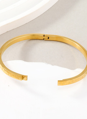 跨境不锈钢星星月亮手镯