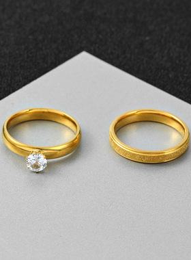 跨境不锈钢情侣对戒20