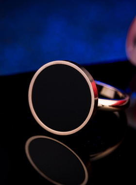 新款韩版钛钢玫瑰金圆形戒指时尚