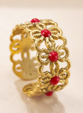 跨境多巴胺太阳开口戒指