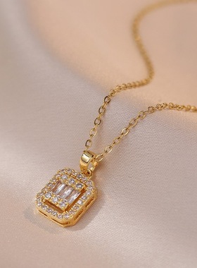 锆石钛钢轻奢锁骨链45