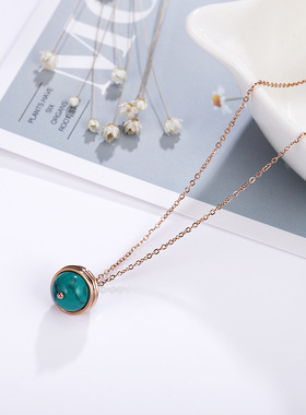 新款玫瑰金彩色圆球不褪色钛钢