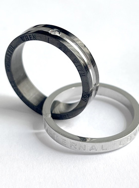 小众镶钻钛钢嘻哈项链