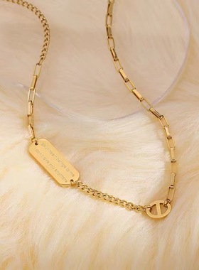 k金色字母项链女款103