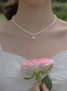 日韩天然淡水珍珠项链