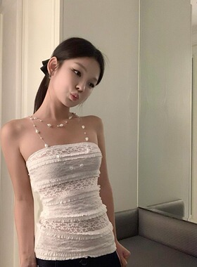 法式长款满天星珠珠项链女多层叠戴配饰轻奢高级锁骨链