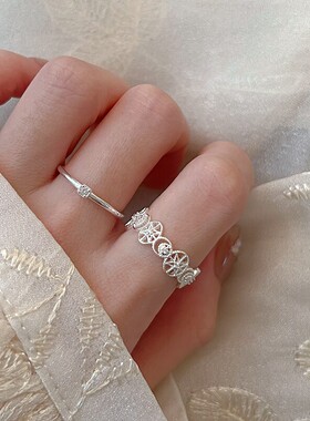 芒星戒指轻奢高级感简约食指戒